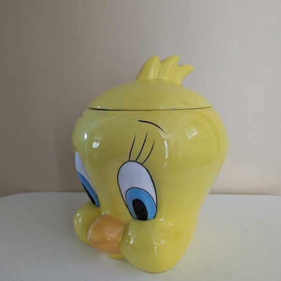 TWEETY BIRD LOONEY TUNES VINTAGE CERAMIC COOKIE JAR - Picture 2 of 5